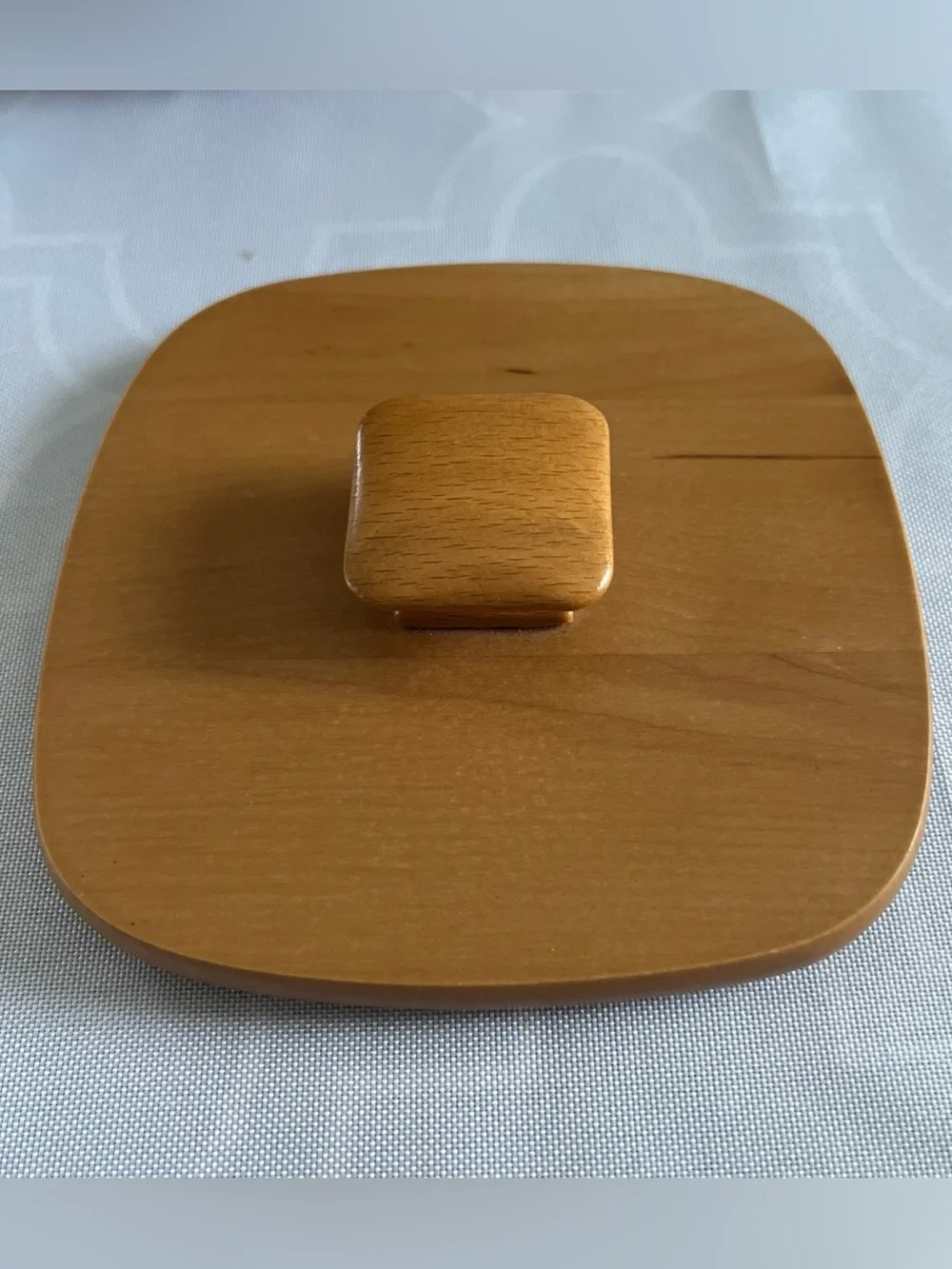 Longaberger TEASPOON Basket w/Hunter Green liner, plastic protector & lid #18432
